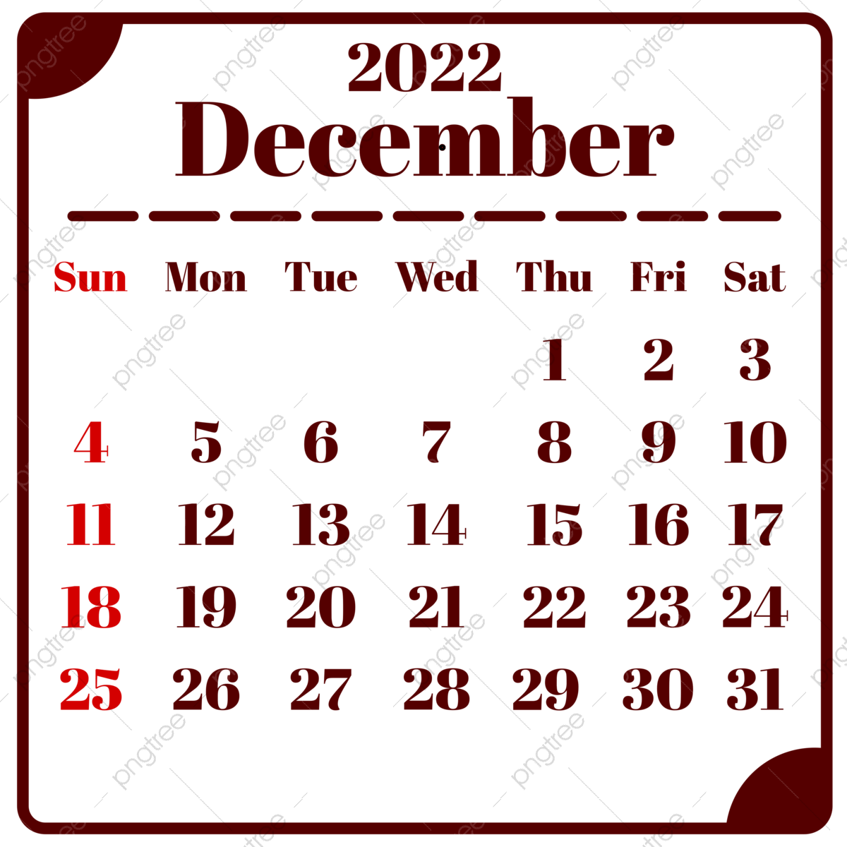 December calendar png transparent images free download vector files