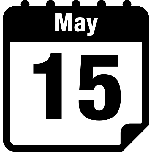 May calendar page interface symbol icon