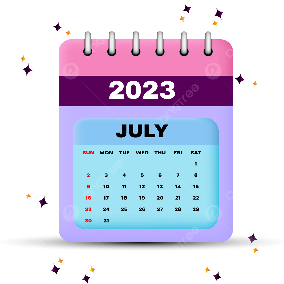 July calendar png transparent images free download vector files