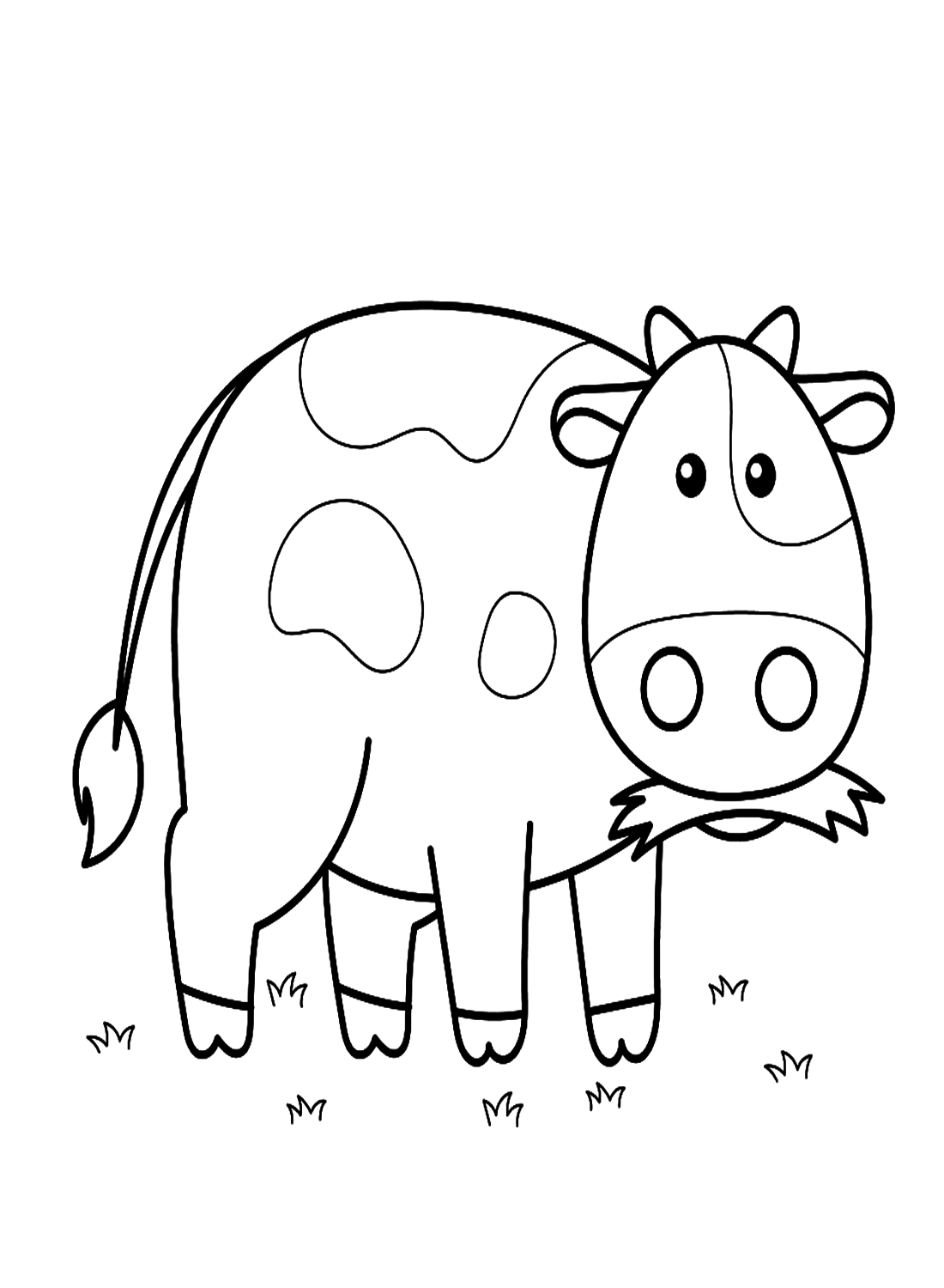 Calf outline coloring page