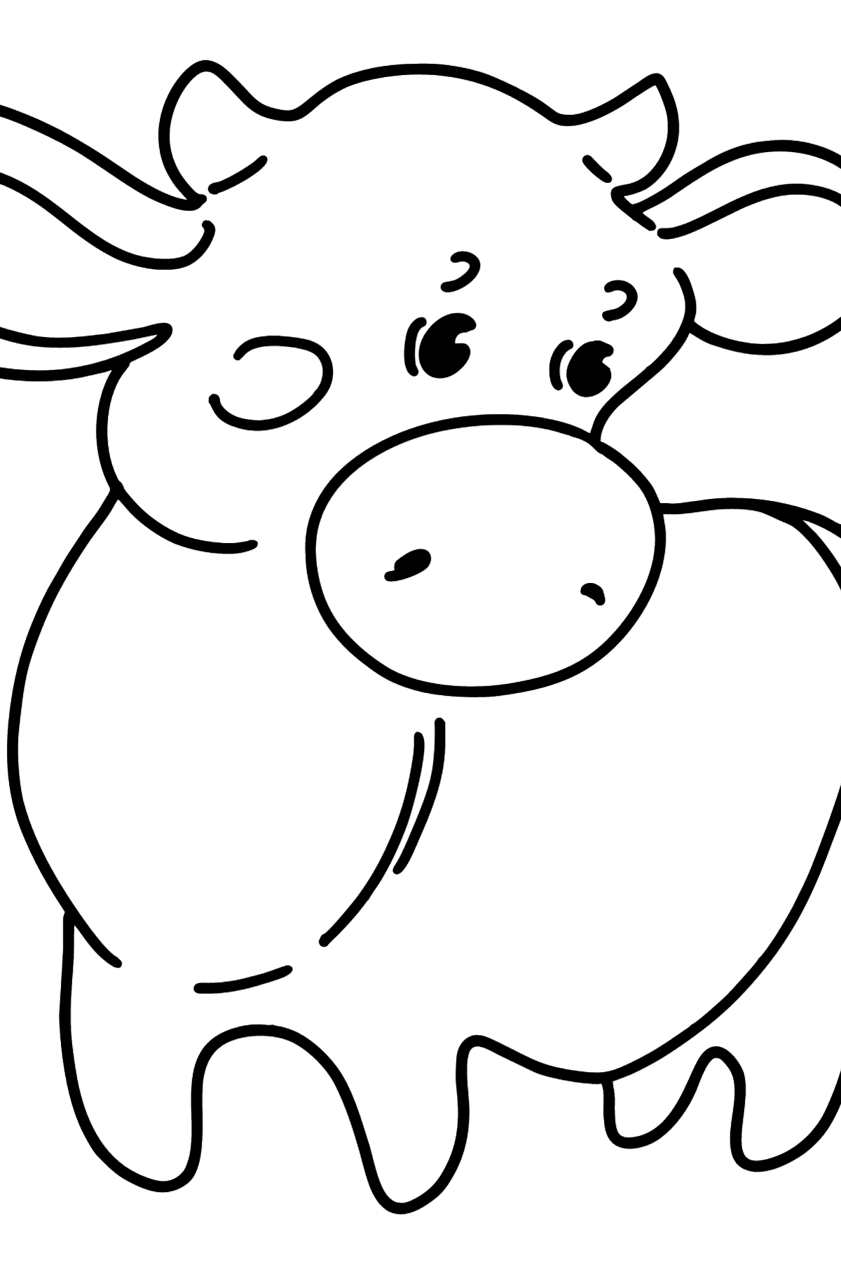 Calf coloring page for kids â online or printable for free