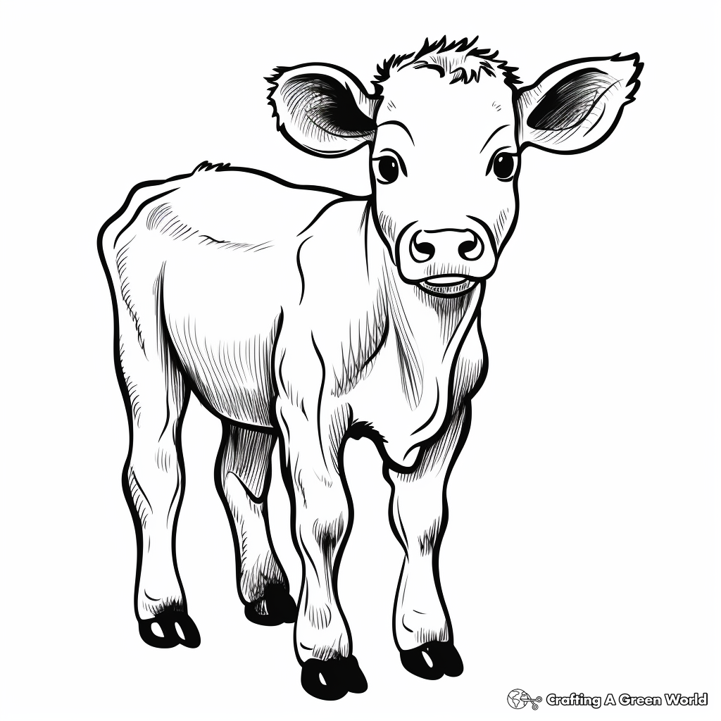 Baby cow coloring pages