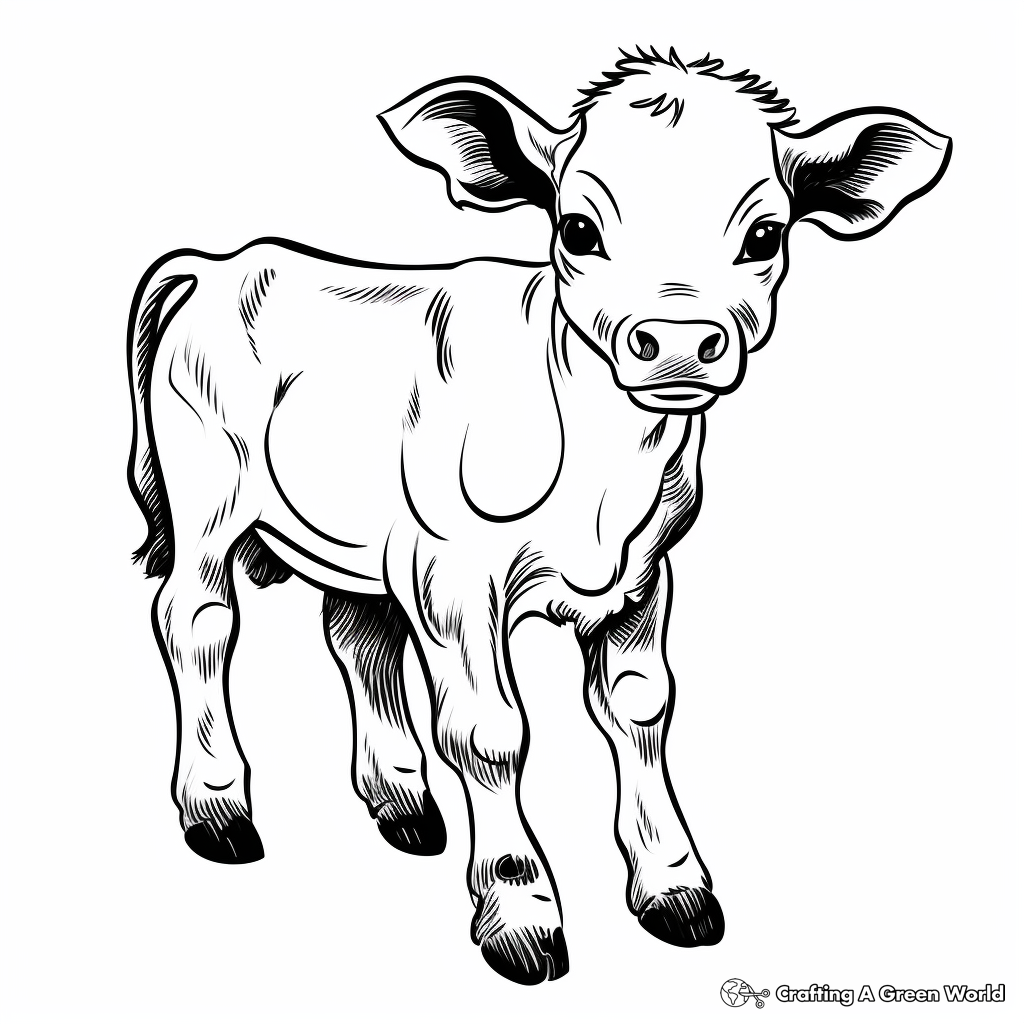 Baby cow coloring pages