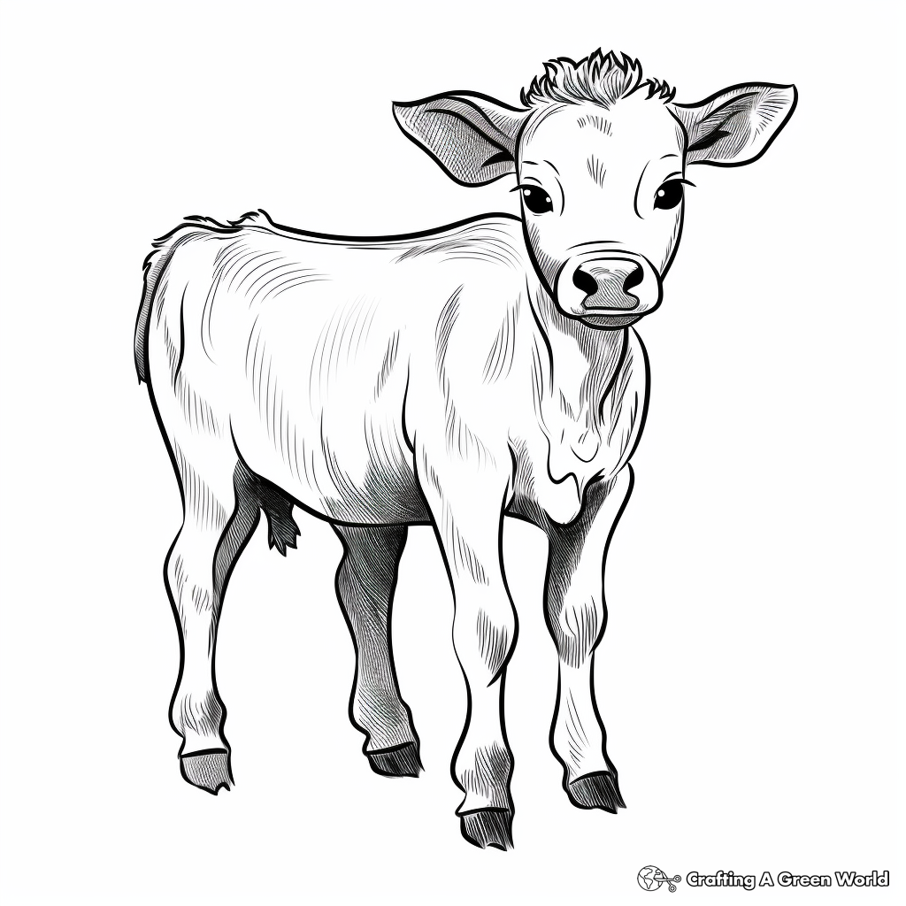 Baby cow coloring pages