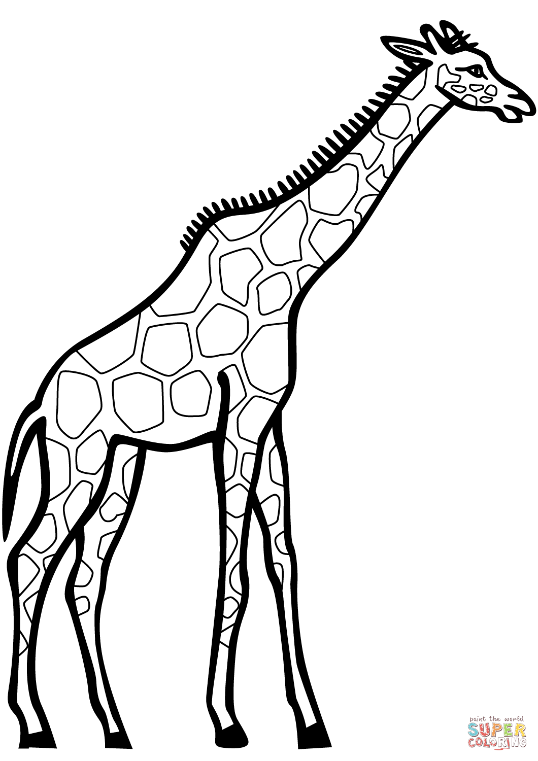 Giraffe coloring page free printable coloring pages