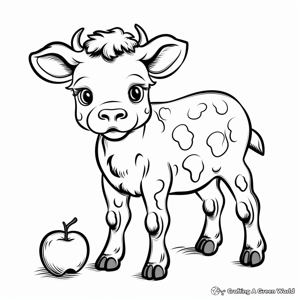 Strawberry cow coloring pages