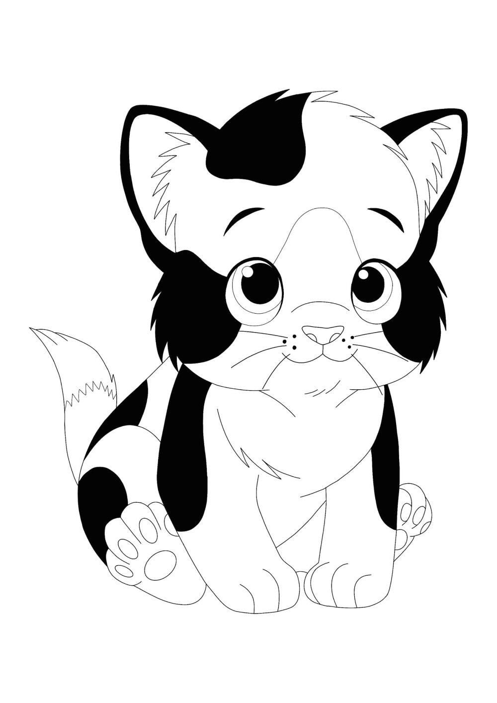 Calico cat coloring pages