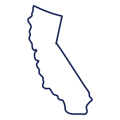 California usa map stroke png svg design for t