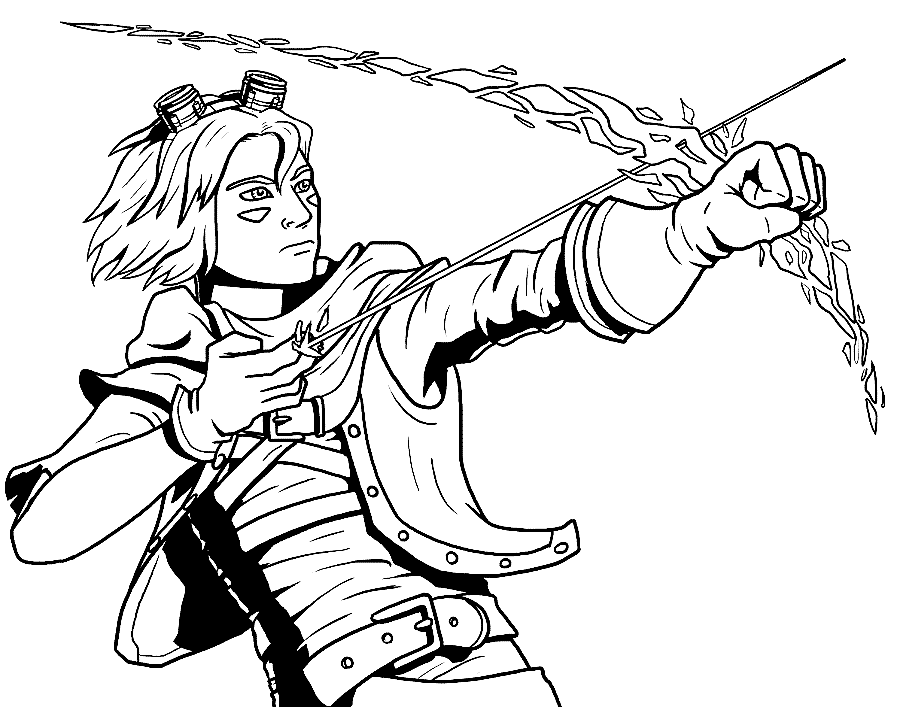 Ezreal coloring pages