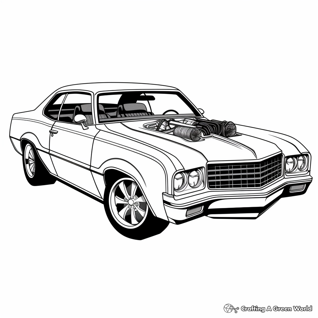 Muscle car coloring pages