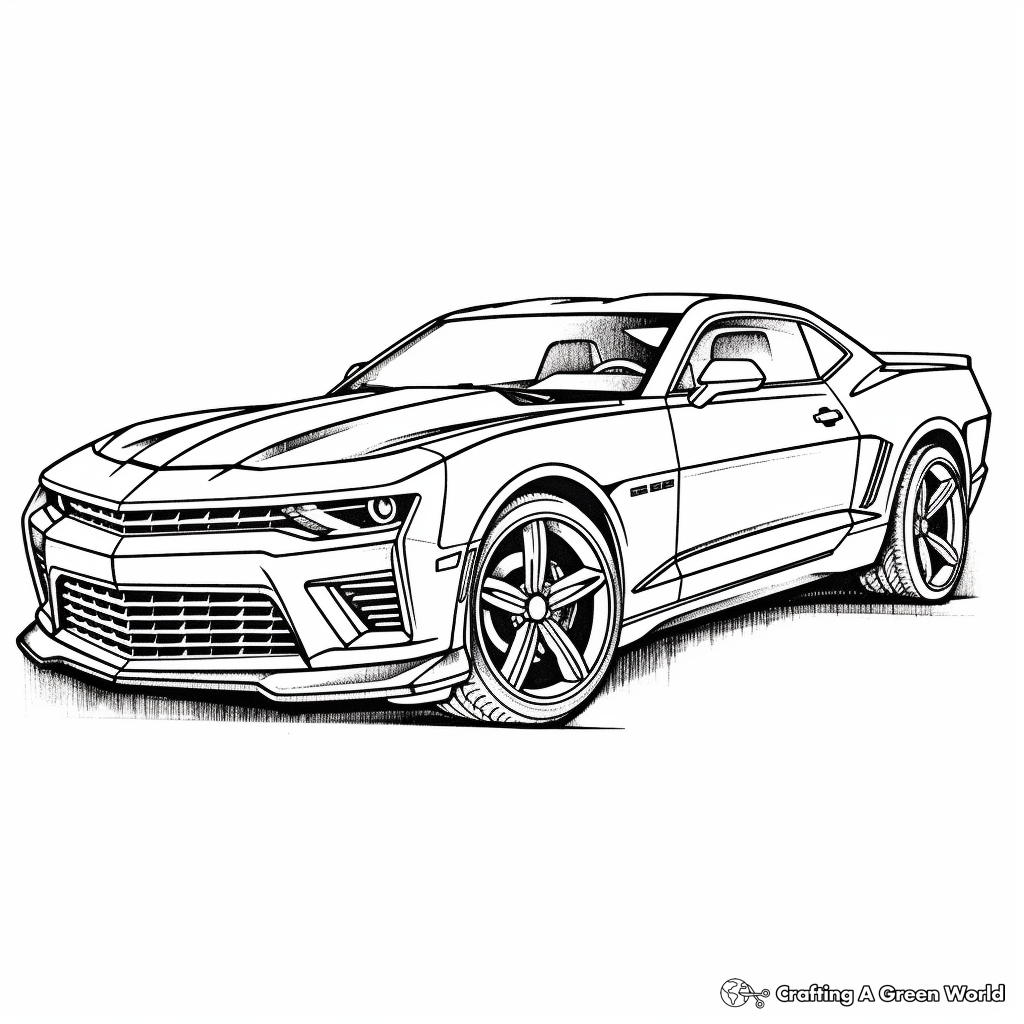 Muscle car coloring pages