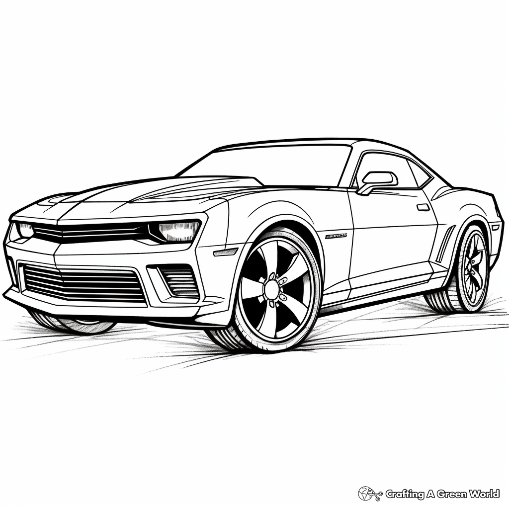 Muscle car coloring pages