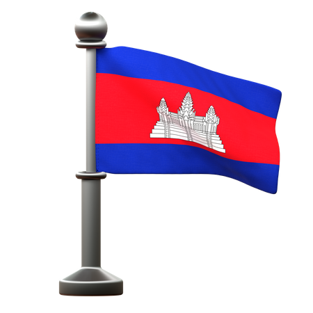 Cambodia flag flag d illustration download in png obj or blend format