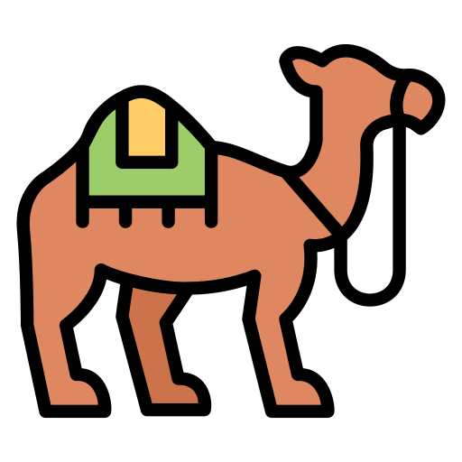 Camel generic outline color icon