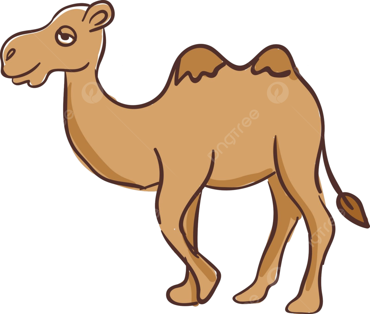 Illustration of a colorful camel in the desert as a vector image vector sand camel transportation png and vector with transparent background for free download