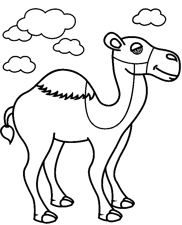 Camel coloring page