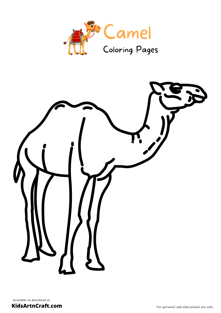 Camel colorg pages for kids â free prtables prtables free kids colorg pages free kids