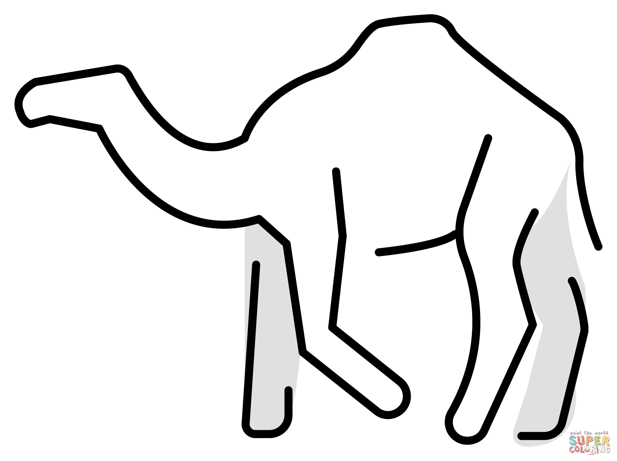 Camel emoji coloring page free printable coloring pages