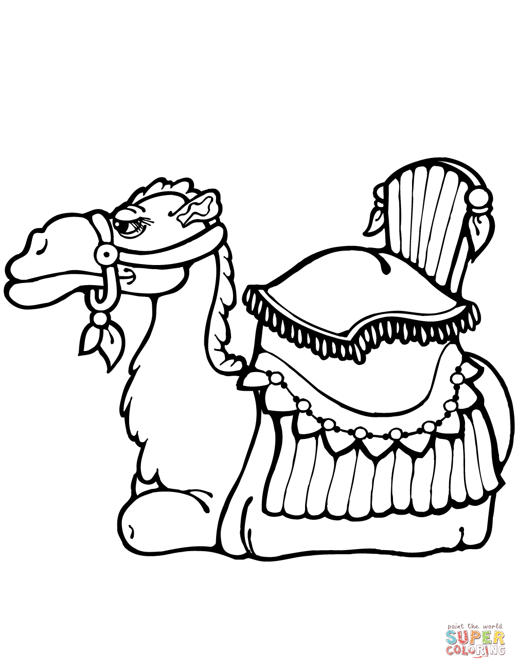 Camel sheet coloring pages