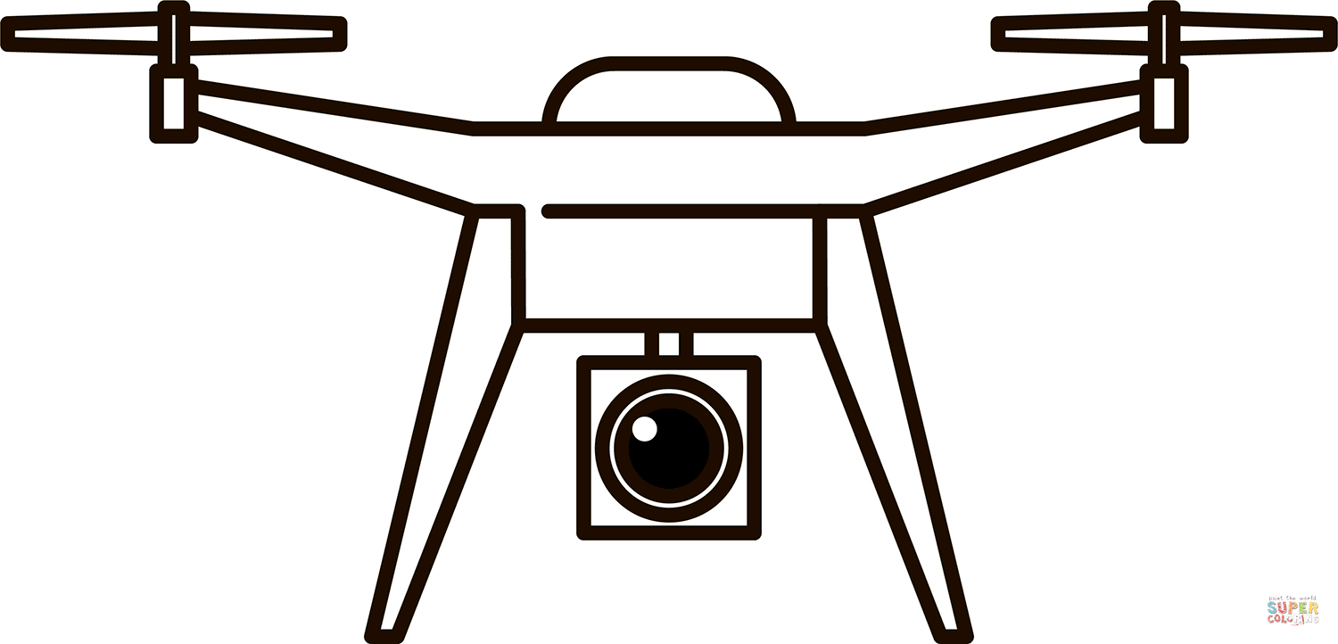 Drone coloring page free printable coloring pages