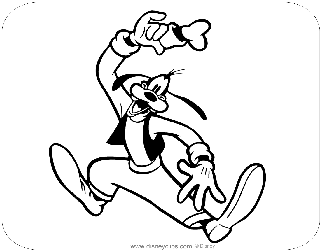 Free printable goofy coloring pages