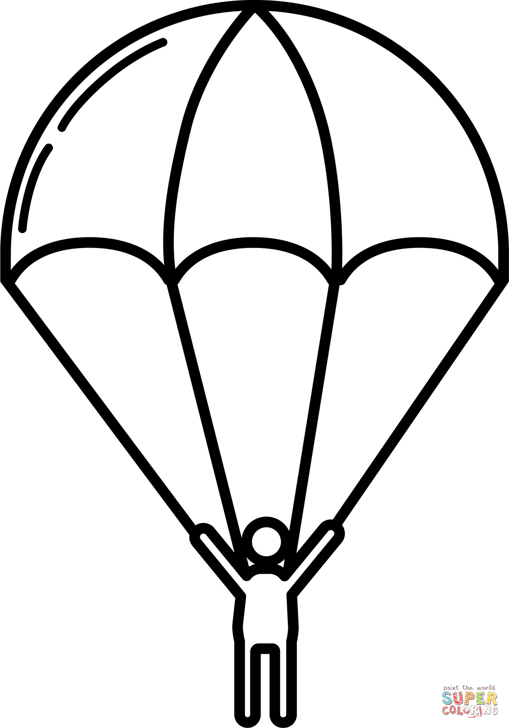 Parachutist coloring page free printable coloring pages