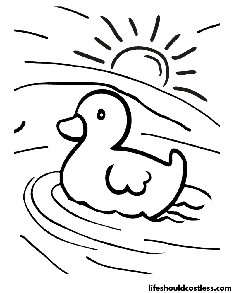 Duck coloring pages free printable pdf templates