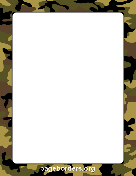 Camouflage border clip art page border and vector graphics