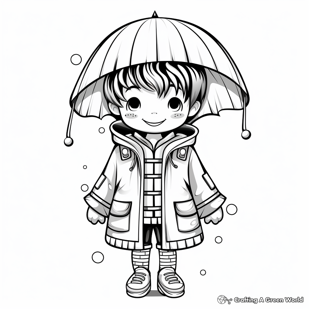 Raincoat coloring pages