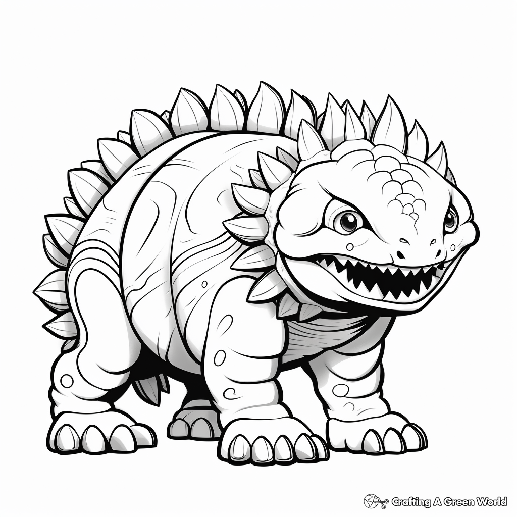 Ankylosaurus coloring pages