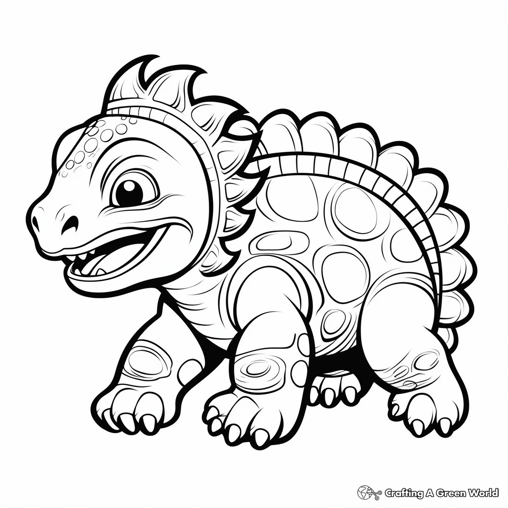 Ankylosaurus coloring pages