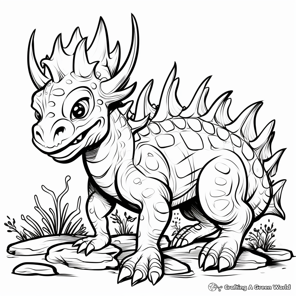 Styracosaurus coloring pages