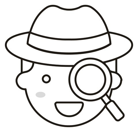 Detective coloring page free printable coloring pages