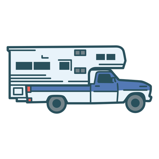 Camper truck color stroke png svg design for t