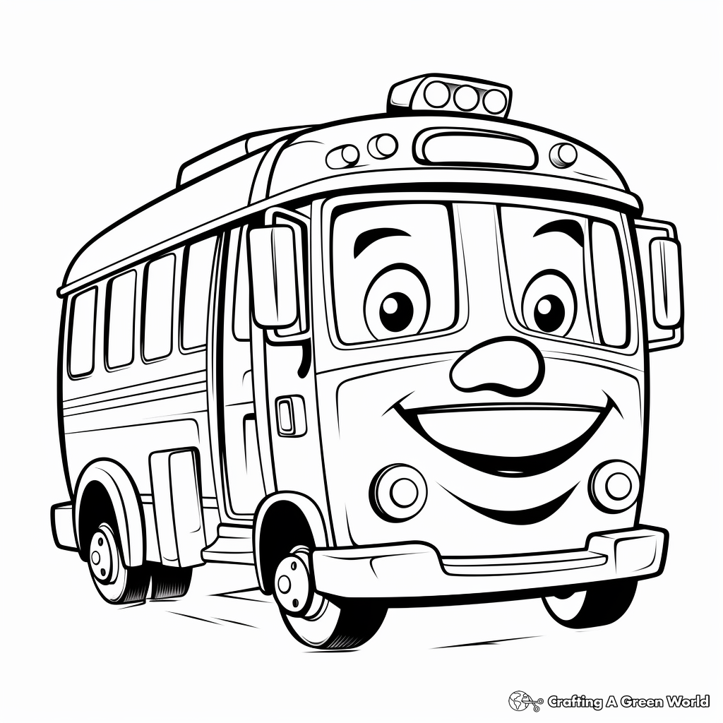 Bus coloring pages