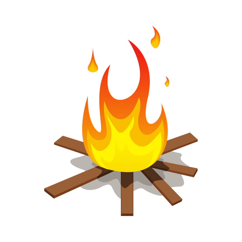 Campfire illustration for winter vector png images eps free download