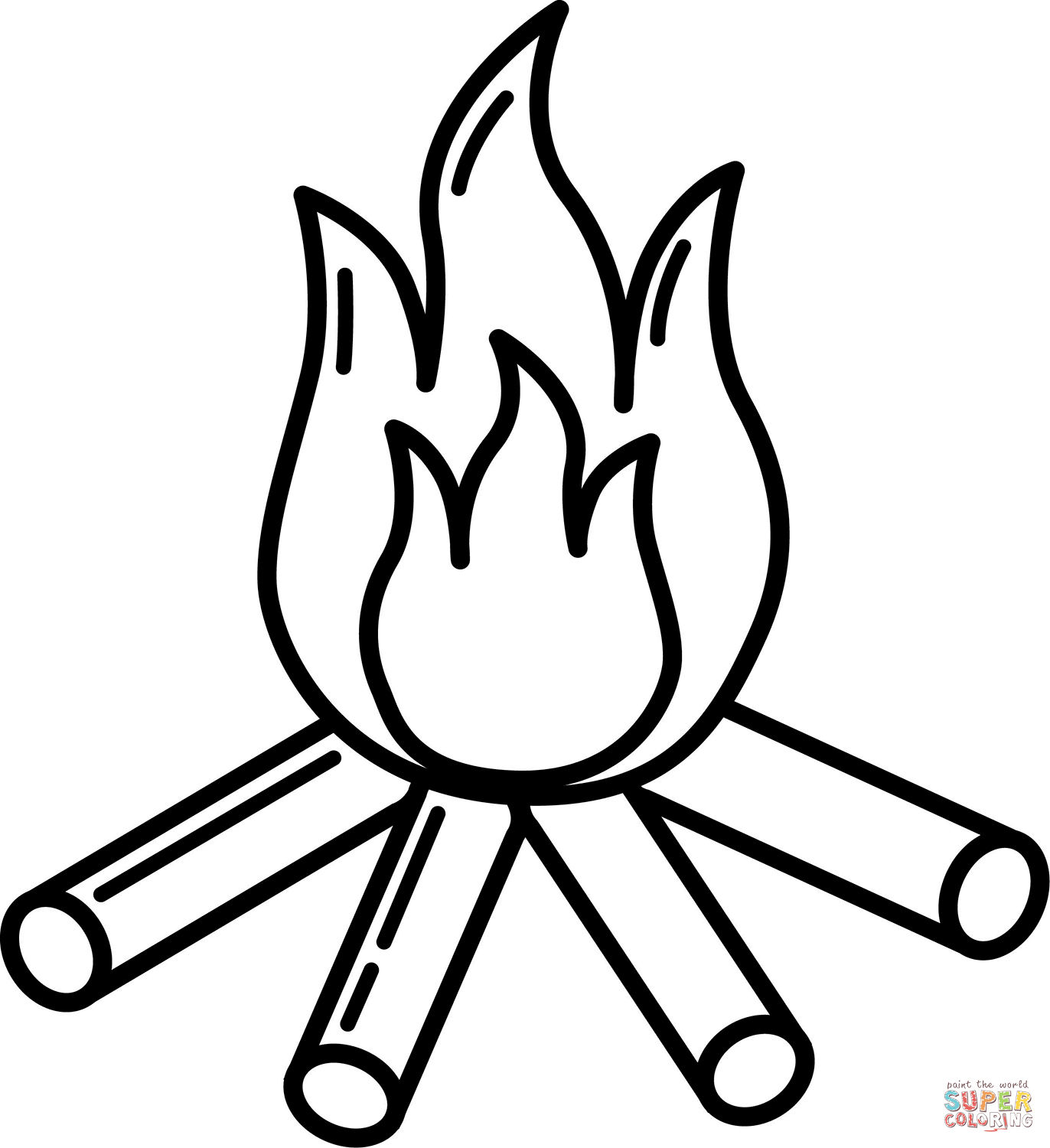 Bonfire coloring page free printable coloring pages