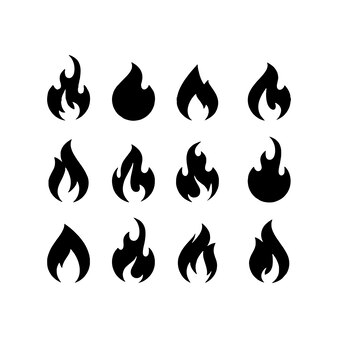 Fire silhouette images