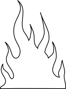 Flames outlines clip art