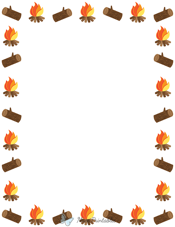 Printable campfire page border