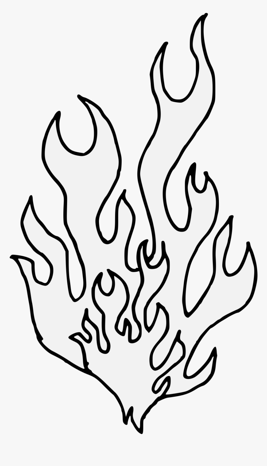 Flames clipart traceable