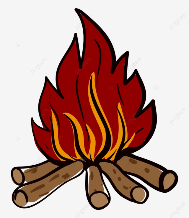 Burning energy clipart vector campfire energy burn cartoon element fire bonfire background png image for free download