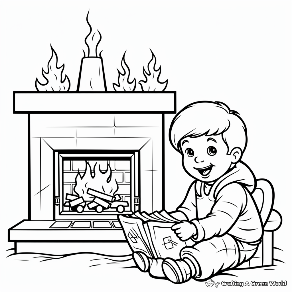 Fire coloring pages