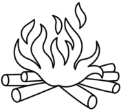 Girl roasting marshmallow over campfire coloring page free printable coloring pages