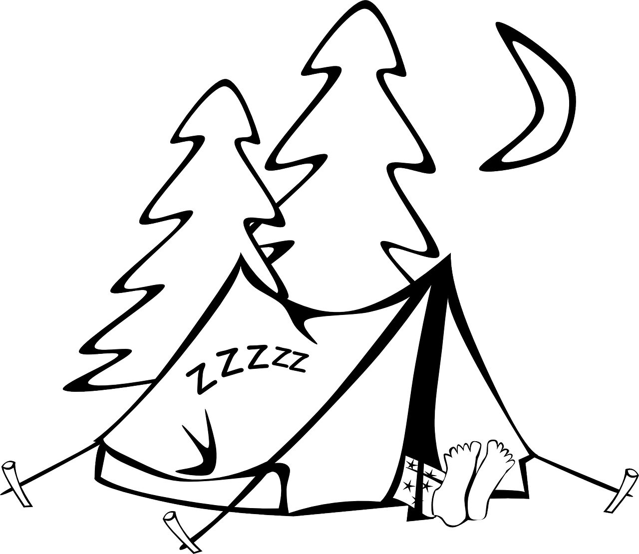 Download camping person sleeping royalty