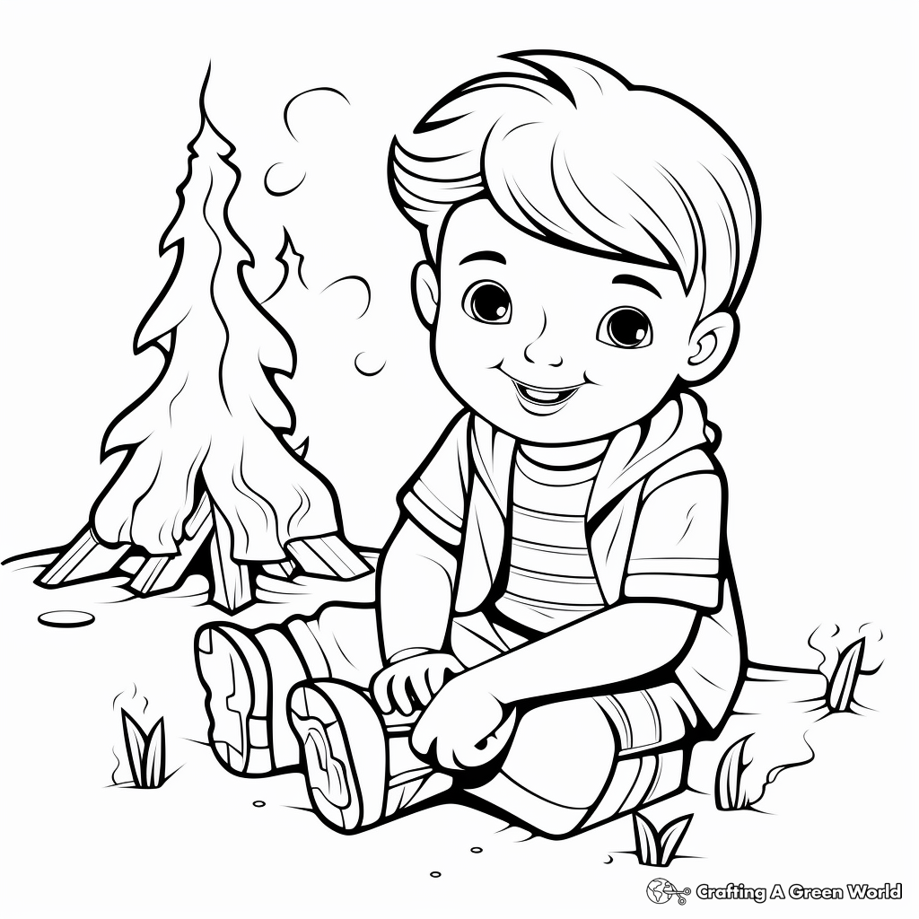 Camping coloring pages