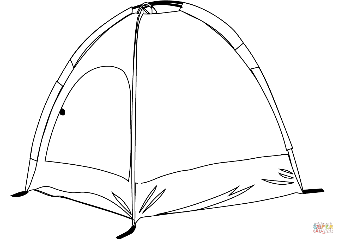 Camping tent coloring page free printable coloring pages