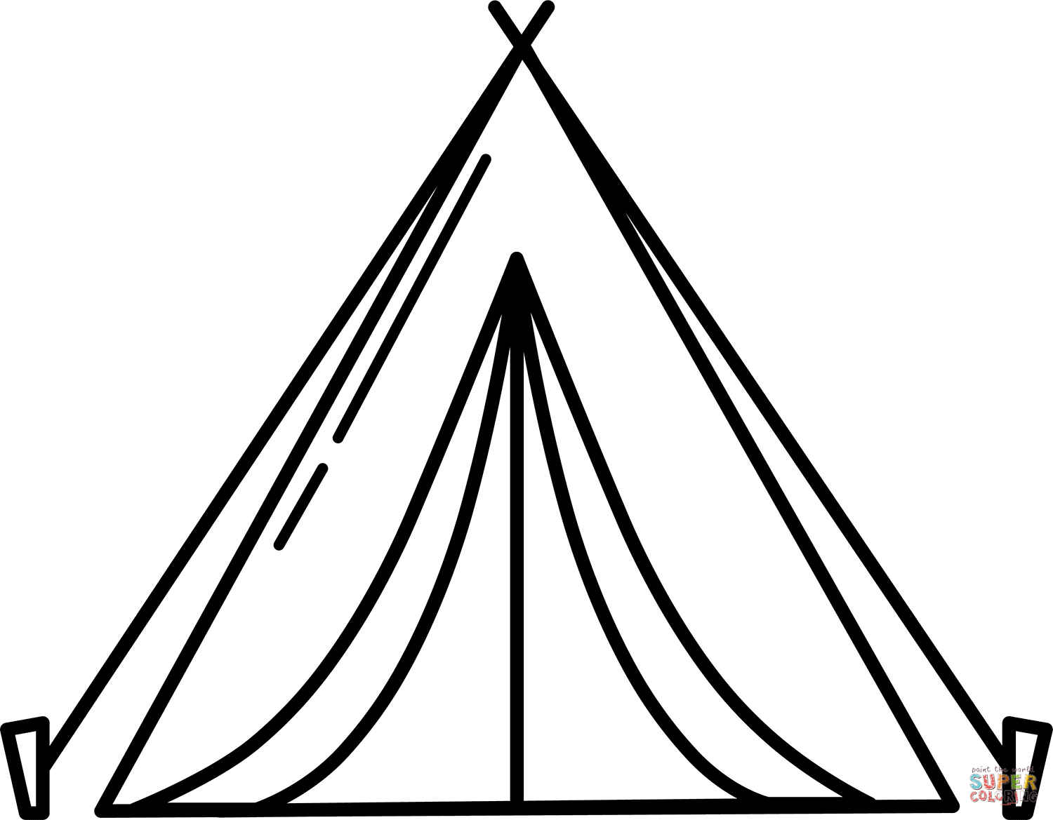 Camping tent coloring page free printable coloring pages
