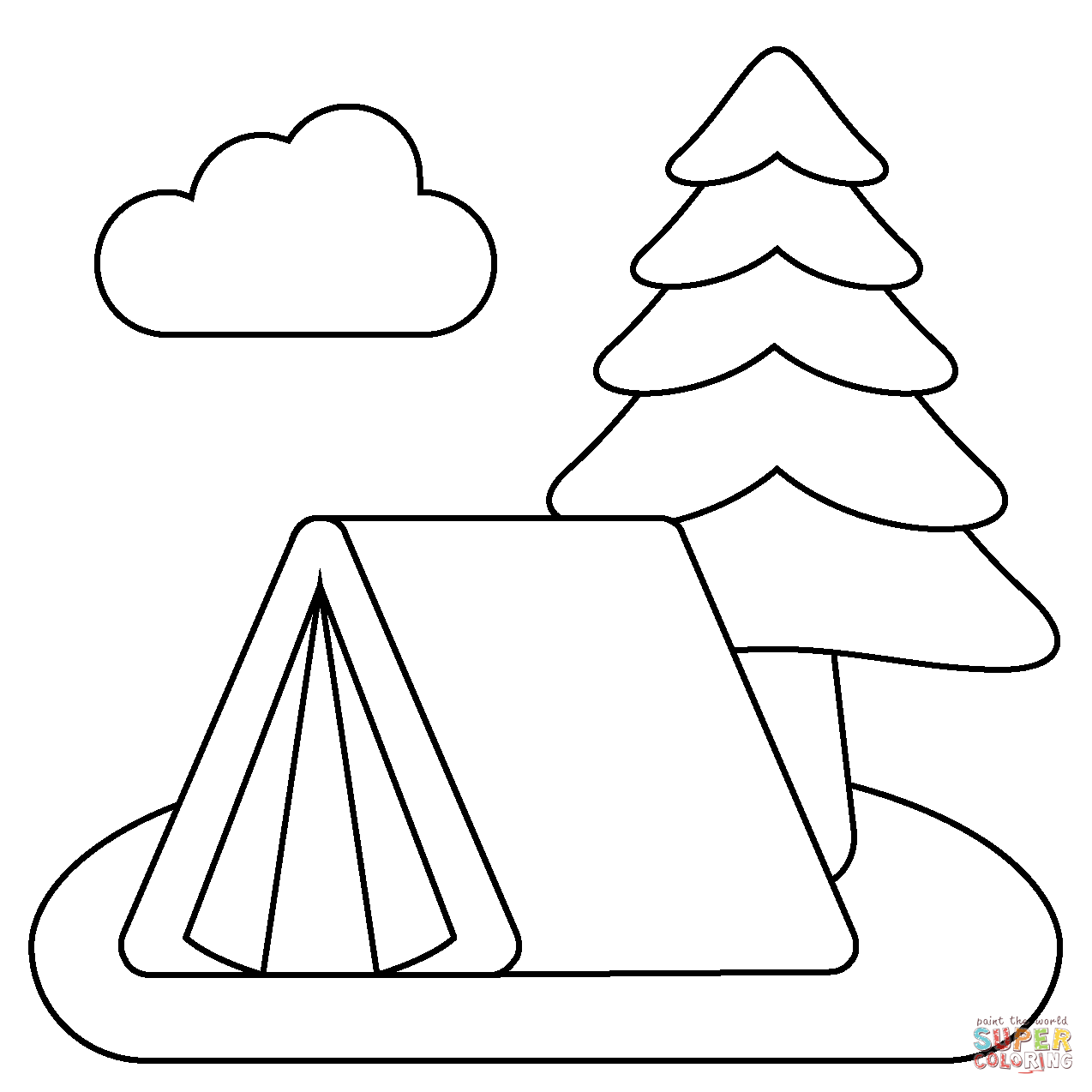 Camping emoji coloring page free printable coloring pages