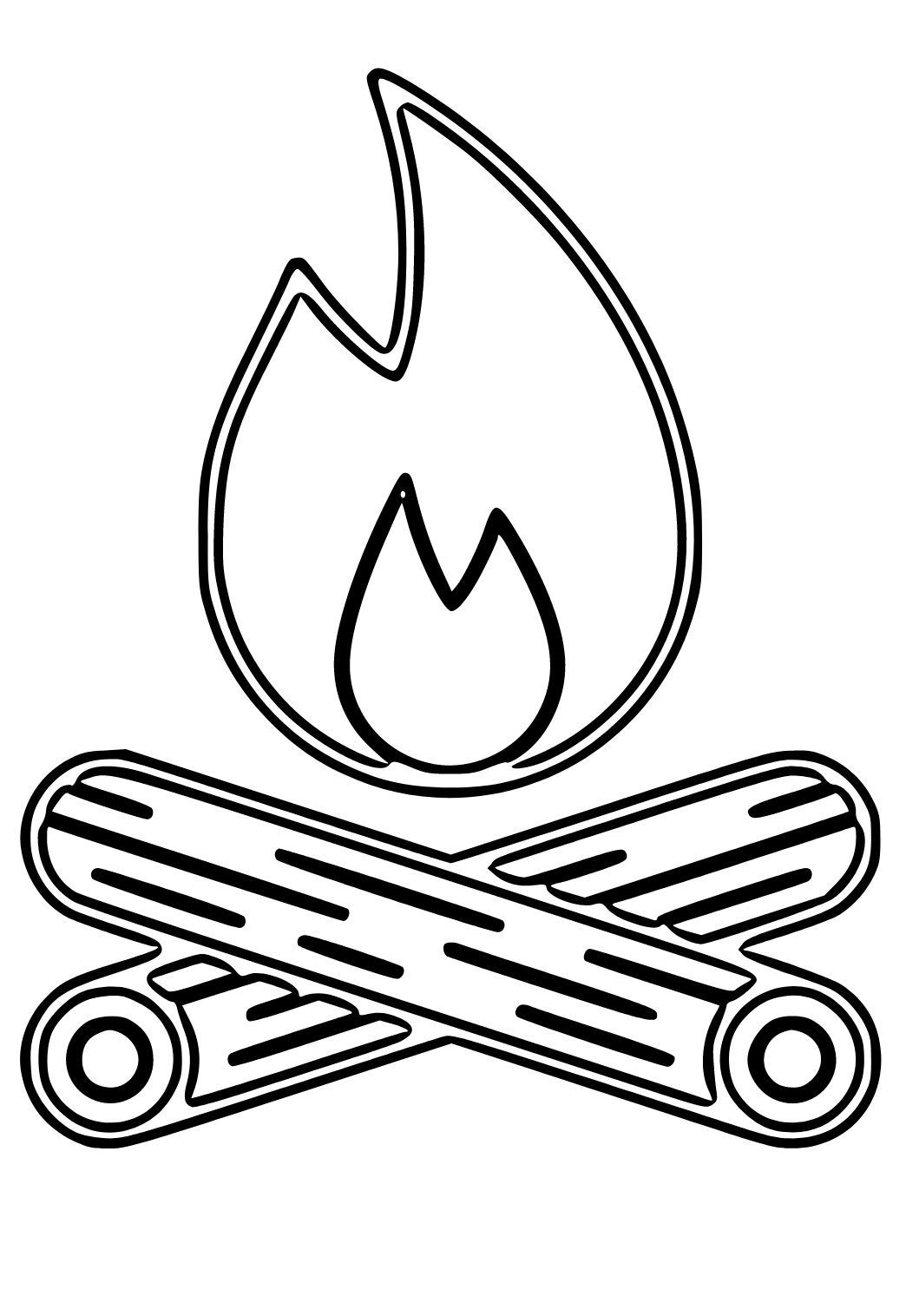 Free printable camp fire easy coloring page sheet and picture for adults and kids girls and boys